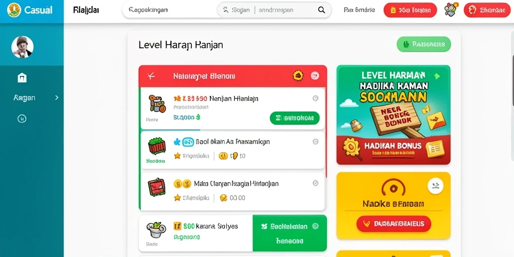 Tampilan menu yang intuitif dan mudah dinavigasi.