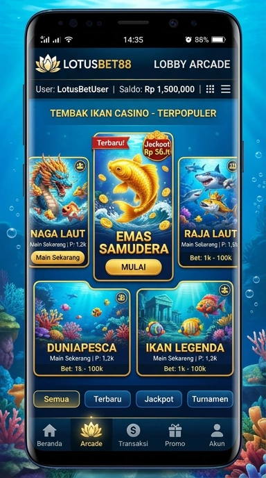 Pratinjau antarmuka lotusbet88 — aplikasi APK resmi Android v4.9.7